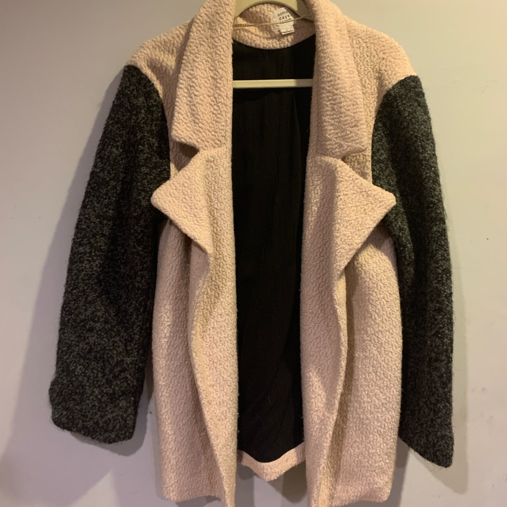 Somedays lovin pink and gray wool jacket large